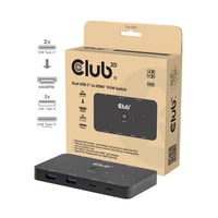 Club 3D CSV-2512 KVM Switch Dual USB-C naar HDMI kvm-switch Zwart, 4K 60Hz