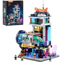 Lumibricks Cyberpunk Neoncity - Floating Train Station Constructiespeelgoed L9098