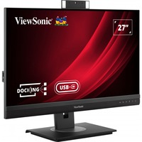 ViewSonic Webcam Docking monitor VG2756V-2K 27" Zwart, 1x HDMI, 1x Displayport, USB-A, USB-B, USB-C, LAN, audio