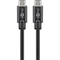 goobay Sync & Charge Super Speed USB-C kabel Zwart, 1,5 meter