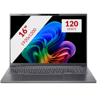 Acer Aspire 16 AI A16-52M-59QP 16"  Copilot+ laptop Grijs | Core Ultra 5 226V | Arc Graphics 130V | 16 GB | 512 GB SSD
