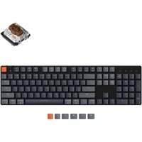 Keychron K5SE-H3, toetsenbord Zwart/grijs, US lay-out, Gateron Low Profile Mechanical Brown, RGB leds, ABS, Bluetooth 5.1, hot swap