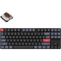 Keychron K1 Pro-B3, toetsenbord Zwart, US lay-out, Gateron Low Profile Mechanical Brown, RGB leds, 80%, Double-shot PBT, Bluetooth 5.1