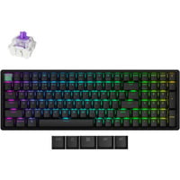Keychron K4 HE-J1 RGB mechanisch toetsenbord Zwart, US lay-out (QWERTY), Gateron Double-Rail Magnetic Nebula, 96%, RGB, Double-shot PBT, Hot Swap, Bluetooth | USB-C | 2.4 GHz