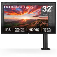 LG Ergo IPS Monitor met USB Type-C 31.5" 4K Ultra HD Zwart, 1x DisplayPort, 2x HDMI, 1x USB-C, 2x USB-A