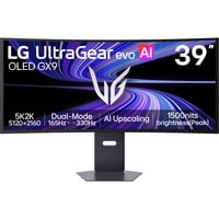 LG UltraGear evo OLED 39GX950B-B 39" 4K Ultra HD Curved UltraWide gaming monitor Donkergrijs, 1x DisplayPort, 2x HDMI, 1x USB-C, 2x USB-A, 165 Hz / 330 Hz