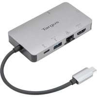 Targus USB-C DP Alt Mode Single Video 4K HDMI/VGA Docking Station Grijs, + 100W Power Delivery