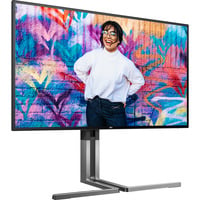 AOC U27U3CV 27" 4K Ultra HD monitor Zwart/zilver, 1x DisplayPort, 2x HDMI, 2x USB-C, 4x USB-A, 1x RJ-45