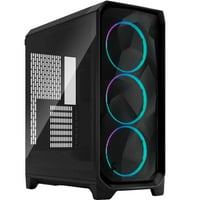 Fractal Design Meshify 3 RGB midi tower behuizing Zwart | 2x USB-A | 1x USB-C | RGB | Tempered Glass