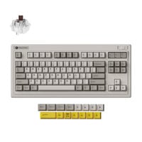 Keychron R3-M3 QMK Wireless Mechanical Keyboard Grijs, US lay-out (QWERTY), Keychron Super Brown, 80% (TKL), RGB, Cherry PBT, Hot swap, 2.4 GHz / Bluetooth 5.3 / USB-C