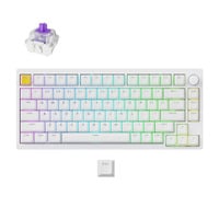 Lemokey P1 HE-P1 Wireless Magnetic Switch Custom Gaming Keyboard Wit, US lay-out, Gateron Double-Rail Magnetic Nebula, 75%, RGB leds, Double-shot PBT, hot swap, 2.4 / Bluetooth / USB-C, Knob