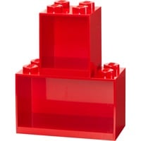 Room Copenhagen LEGO Brick Shelf Set, 4 + 8 noppen wandschap Rood