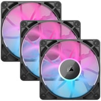 Corsair iCUE LINK RX120 RGB Triple Refurbished case fans Zwart, 3 stuks, 120 x 120 x 25 mm, PWM, 3 stuks, incl. Hub