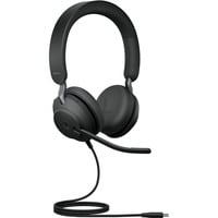 Jabra Evolve2 40 SE on-ear headset Zwart