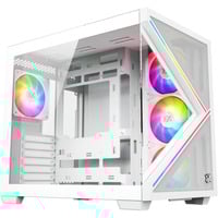 XYZ PC Gear Qubex midi tower behuizing Wit | 2x USB-A | 1x USB-C | Tempered Glass