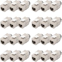 Digitus CAT 6A Keystone module met intelligente kabelmanager Zilver, 24 stuks