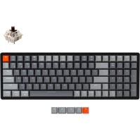 Keychron K4-C3, toetsenbord Grijs/grijs, US lay-out, Gateron G Pro Brown, RGB leds, ABS keycaps, Bluetooth