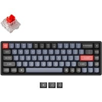 Keychron K6 Pro-J1, toetsenbord Zwart, US lay-out, Keychron K Pro Red, RGB leds, 65%, Double-shot PBT, hot swap, Bluetooth 5.1