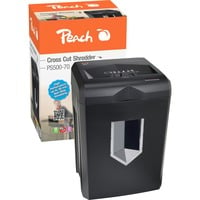 Peach Cross Cut Shredder PS500-70 papierversnipperaar Zwart, High Performance