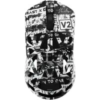 WLMouse Beast X Medium V2 Wireless Gaming Mouse - Graffiti Wit (mat)/zwart, 50 - 50.000 dpi, 8K, 2.4GHz / USB-C
