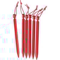 MSR Mini-Groundhog Stakes Kit (6 stuks) haring Rood