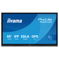 iiyama Prolite TE6513A-B2AG 64.5" 4K Ultra HD Public Display Zwart, HDMI, DisplayPort, Audio, LAN, USB, WiFi-6E, Bluetooth 5.0, Android, Touch