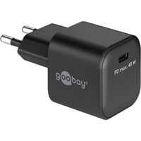 goobay 45W GaN USB-C PD Multiport Quick Charger Nano  Zwart
