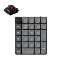 Keychron K0 Max QMK Draadloos Numpad Zwart, Keychron Milk PoM Switch (Brown), RGB Backlight (Hot-swappable), 2.4 GHz / Bluetooth / USB