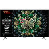 TCL QD-MiniLED TV 55MQLED75K 55" Ultra HD QLED Zwart, 4x HDMI, 1x USB-A, CI, Optisch, Bluetooth, LAN, WLAN, HDR10+