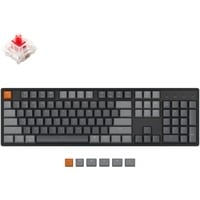 Keychron K10-C1, toetsenbord Zwart/grijs, US lay-out, Gateron Red, RGB leds, ABS, Bluetooth 5.1