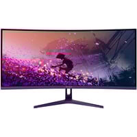 Arozzi Nova Curved 34" UltraWide gaming monitor Paars, 165 Hz, 2x DisplayPort, 2x HDMI, Audio, Adaptive Sync