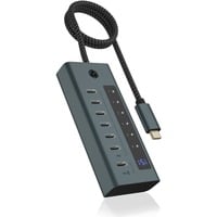 ICY BOX 7-Port USB 3.2 Gen 2 Type-C Hub usb-hub Blauwgrijs