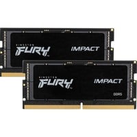 Kingston FURY Impact 32 GB DDR5-4800 (2x 16 GB) laptopgeheugen Zwart, KF548S38IBK2-32, SO-DIMM, XMP 3.0