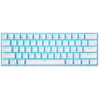 Royal Kludge RK61 draadloos mechanisch toetsenbord Wit, US lay-out (QWERTY), 60%, Red switch, RGB, Hot swap, 2.4 GHz | USB-C | Bluetooth