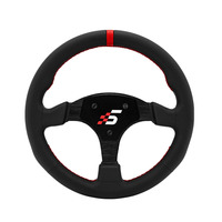 Simagic P-330R (Leather) stuur add-on Zwart/rood