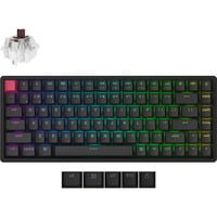 Keychron K2 QMK-J3 RGB mechanisch toetsenbord Zwart, US lay-out (QWERTY), Keychron Super Brown, 75%, RGB leds, Cherry double-shot PBT, hot swap, Bluetooth 5.2 | USB-C