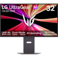 LG UltraGear evo 32GX870B-B 31.5" 4K Ultra HD gaming monitor Donkergrijs, 1x DisplayPort, 2x HDMI, 1x USB-C, 2x USB-A, 240 Hz / 480 Hz