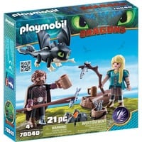 PLAYMOBIL Dragons - Hikkie en Astrid met Babydraak Constructiespeelgoed 70040