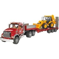 bruder MACK Granite truck met dieplader en JCB 4CX Modelvoertuig 02813