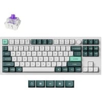 Keychron Q3 HE QMK-P1 RGB mechanisch toetsenbord Wit, US lay-out (QWERTY), Gateron Double-Rail Magnetic Nebula, 80% (TKL), RGB leds, OSA double-shot PBT, hot swap, Knob, 2.4GHz | Bluetooth 5.1 | USB-C