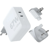 Xtorm 67W GaN-Ultra Travel Adapter + USB-C PD Kabel Wit