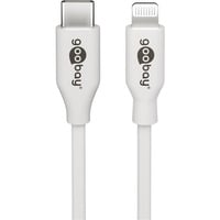 goobay Lightning - USB-C oplaad en synchronisatiekabel Wit, 2 meter