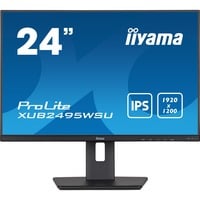 iiyama ProLite XUB2495WSU-B5 24" monitor Zwart (mat), HDMI, DisplayPort, VGA, Sound