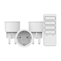 KlikAanKlikUit APC3-2300RN Slimme Stekkerset met Afstandsbediening Wit, 3 stekkers, 2300 Watt