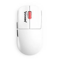 Monka Prime G997W gaming muis Wit/rood, 800 - 26.000 DPI, 4K Hz, RGB, 2.4 GHz / Bluetooth / USB
