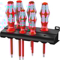 Wera 3165 i/6 Schroevendraaierset, roestvrij staal + rek Rood/blauw, 6-delig