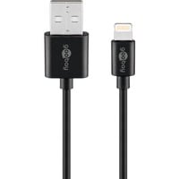 goobay Lightning USB oplaad en synchronisatiekabel Zwart, 50cm
