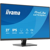 iiyama ProLite X2793QSU-B1 27" monitor Zwart (mat), HDMI, DisplayPort, USB, Audio