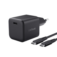 Trust GXT 1258 Ultracompacte GaN-oplader Zwart, 65 W met USB-C voor Nintendo Switch 2, Nintendo Switch, Nintendo Switch Lite