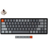 Keychron K6-Q3, toetsenbord Grijs/grijs, US lay-out, Gateron Brown, RGB leds, 65%, ABS, Bluetooth 5.1